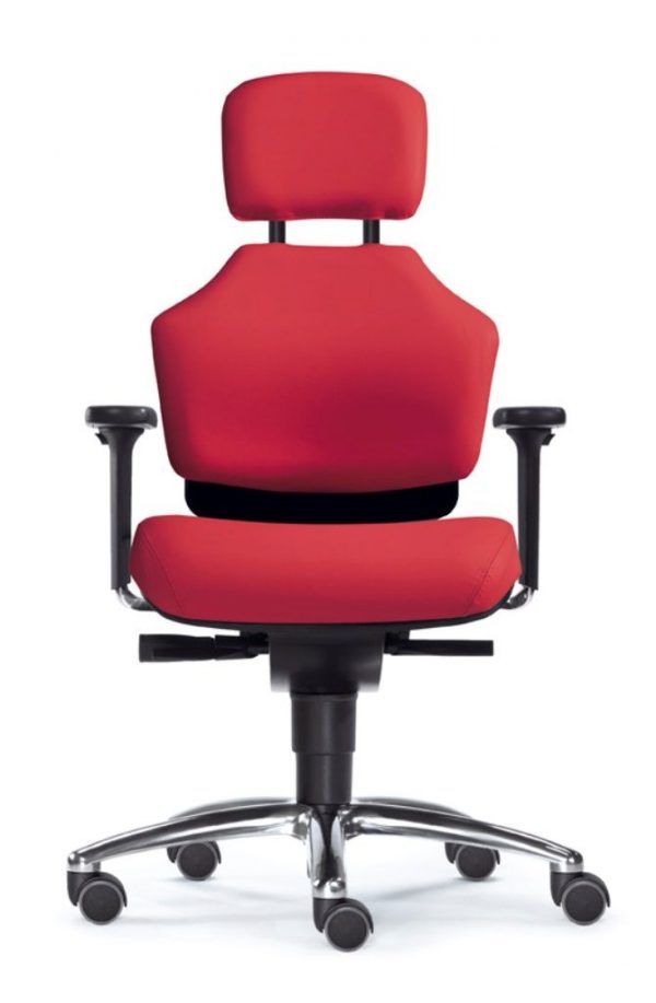 Bürostuhl Leder rot SITWELL